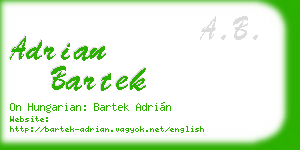 adrian bartek business card